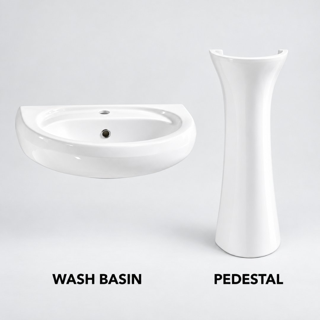 Sonet REPOSE, washbasin with pedestal (view 3)
